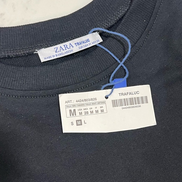 Zara Black Long Sleeve A-Line Dress - Picture 6 of 10